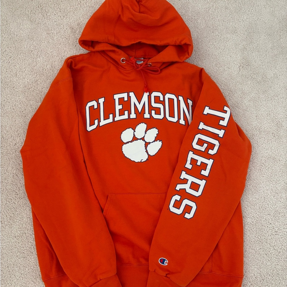 Champion Orange Clemson Hoodie